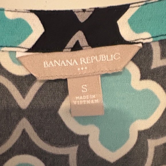 Banana Republic Teal and Black Patterned Dress - Picture 2 of 5